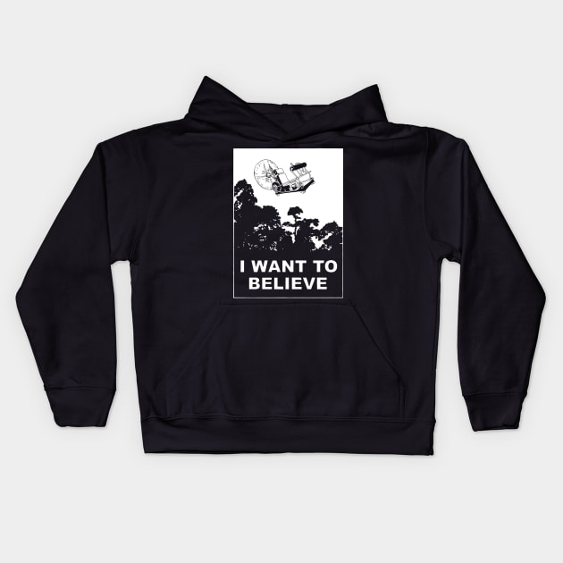 I Want to Believe in Time Machine Kids Hoodie by Titius